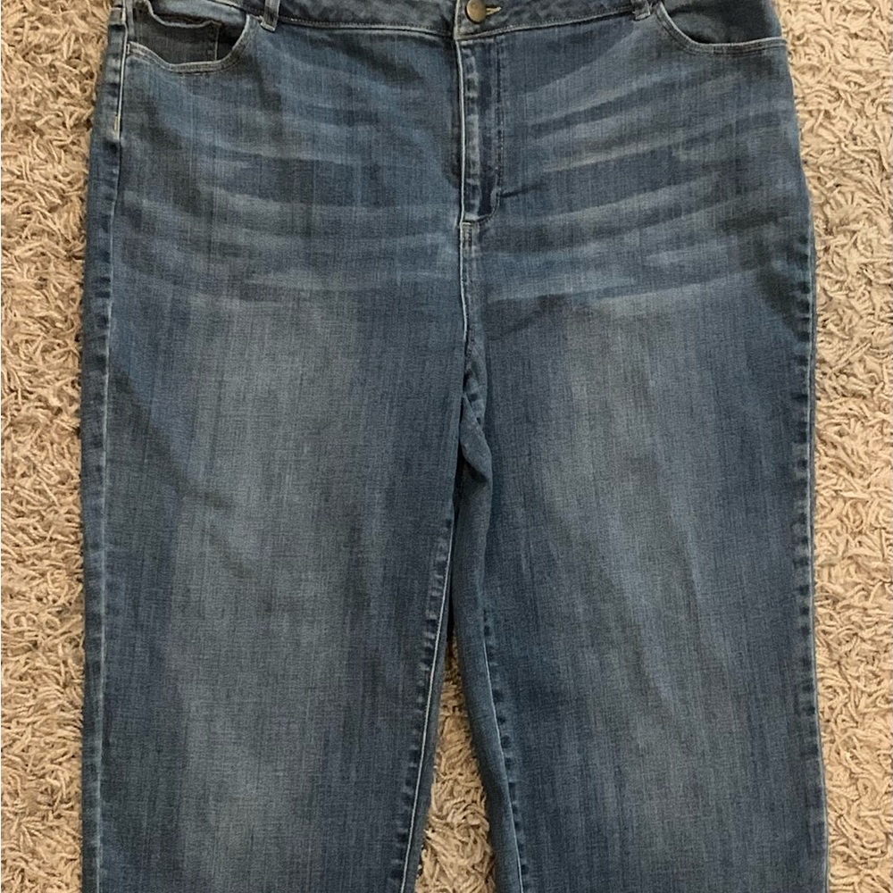 LOGO by Lori Goldstein Boyfriend Blue Jeans Women’s Plus Size 18W